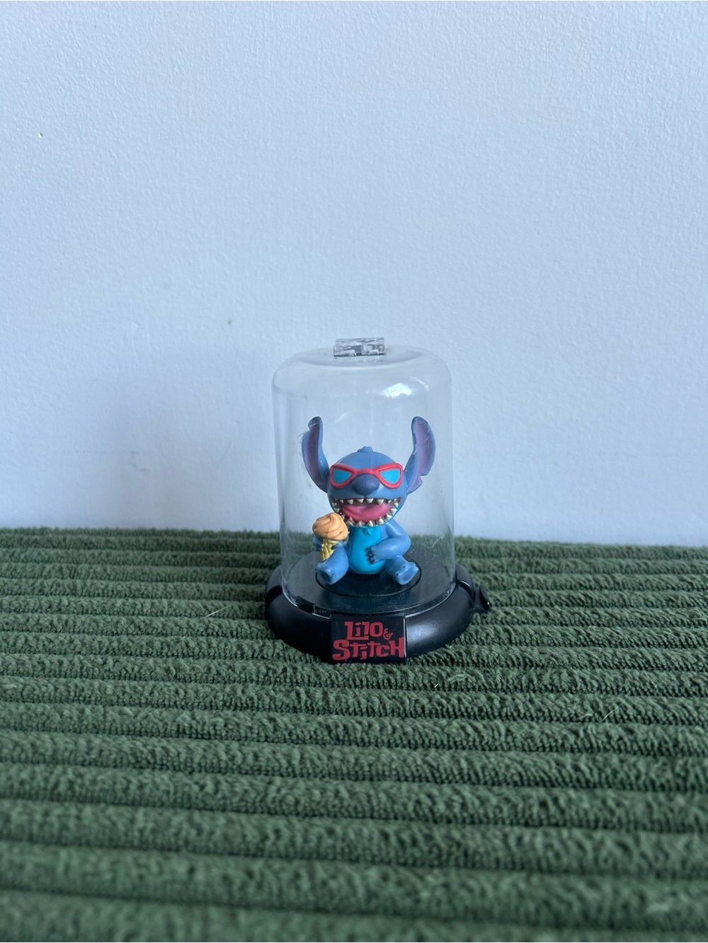 Disney Lilo & Stitch Blue Figure with Red Sunglasses and Yellow Ice Cream